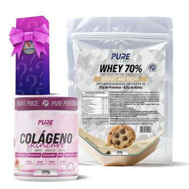 Imagem de Kit Colágeno Hibisco C/Limão + Whey Concentrado 70% Chocolate Alpino-Unissex