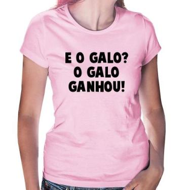 Imagem de Baby Look E o galo O galo ganhou! - Foca na Moda, Rosa bebê, GG