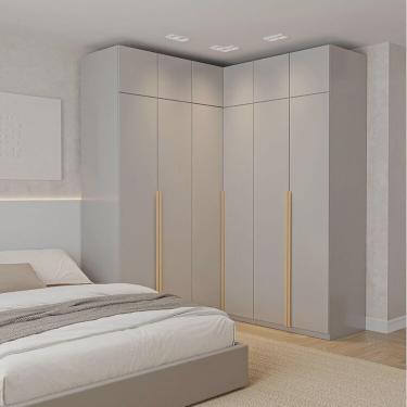 Imagem de Guarda-Roupa Modulado de Canto 6 Peças 12 Portas Jade CabeCasa MadeiraMadeira