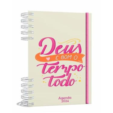Imagem de Agenda Gospel Cristã 2024 - Deus é bom  - A5 2024 - Um Versículo em To