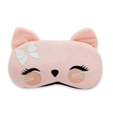 Imagem de Máscara Para Dormir Gato com Laço Gel Térmico Reduz Olheiras - Flash