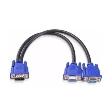 Imagem de Cabo Divisor Em Y 1 Vga (Macho Para 2 Vga (Femea) - Não Se Aplica