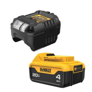 Imagem de Combo DeWalt: Carregador Rápido Multivolt + Bateria 20V 4Ah  Eficiênci