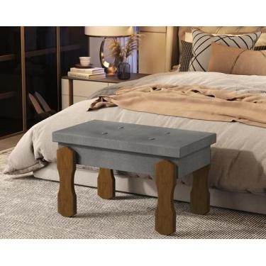 Imagem de Puff, Recamier Captone Madri Pés Madeira 0,70 Cor Cinza - Comprar Móve