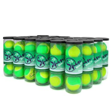 Imagem de Bola de Tênis Spin 75 Caixa com 24 Tubos Amarela e Verde