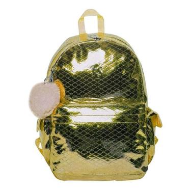 Imagem de Mochila Metálica De Costas Feminina Pompom Faculdade - Cabral Imports