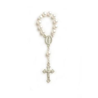 Imagem de Kit 10 unidades Mini Terço Tercinho Dezena para Lembrancinhas Batismo Eucaristia Casamento