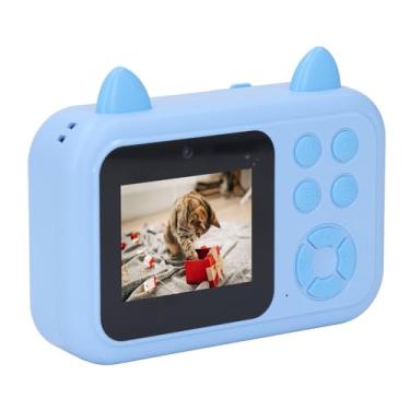 Imagem de Câmera Digital Infantil, Bateria de 1300mAh Foto de 24MP 1080p Video Rico Cenas Quadro 2,4 Polegadas Câmera Impressão Térmica para Fotografia Diária (Azul)