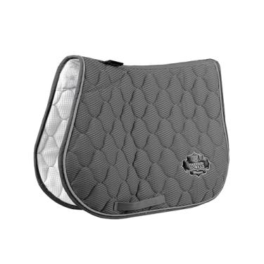 Imagem de Harrison Howard Almofada de sela de cavalo de uso geral para selim inglês multiuso para cavalos Amortecimento Suporte traseiro para equitação cinza