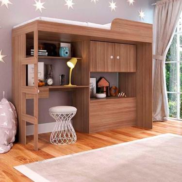 Imagem de Cama Escrivaninha Com Colchão Castor Solteiro Montana Shop JM