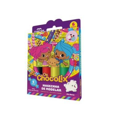 Imagem de Master, Massinha de Modelar, Massa Soft 06 cores, Chocolix, base de amido, 90 gramas