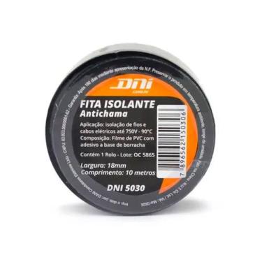 Imagem de FITA ISOLANTE DNI PVC PRETA ROLO C/10 METROS - DNI5030 Preta, Único, P