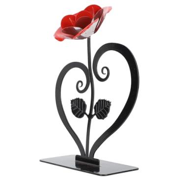 Imagem de Eujgoov Ornamento de Rose Flor Requintada Mesa de Ferro Decoração para Atmosfera Romântica, Multifuncional para Decorações de Festas, Dia Dos Namorados ou Decoração de Casa, Estilos Ornamento