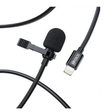 Imagem de Microfone de Lapela Para Lightning Áudio e Vídeo Hrebos HS-32