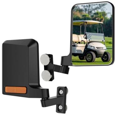 Imagem de Piclafe Espelhos laterais magnéticos universais com refletor embutido, espelhos magnéticos fortes para carrinho de golfe, tratores, empilhadeiras, cortadores de grama, compatíveis com Yamaha Club Car
