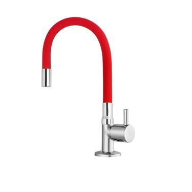 Imagem de Torneira para Cozinha de Mesa Kelly Metais 4495 C59 -  Gourmet 1/4 de Volta Vermelho