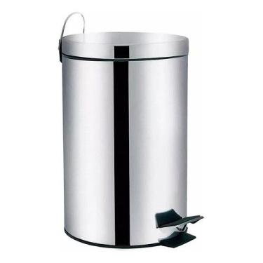 Imagem de Lixeira Com Pedal E Balde Interno Ágata Inox 3 Litros Mor