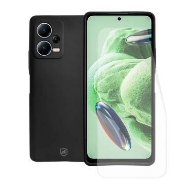 Imagem de Kit Capa Silicon Veloz E Película Hydrogel Hd Para Xiaomi Redmi Note 12 5g - Gshield