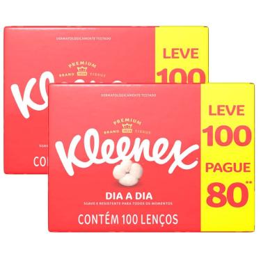 Imagem de Lenço de Papel Kleenex Leve 100 Pague 80 | Kit com duas unidades