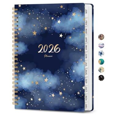 Imagem de Agenda 2026 - Agenda estética semanal e mensal, janeiro de 2026 a dezembro de 2026, agenda de calendário encadernado em espiral, perfeita para escritório, casa, material escolar - A4 (21,6 cm x 28 cm