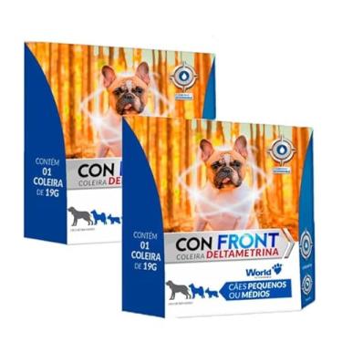 Imagem de Kit 02 Coleira Pulgas e Mosquito Leishmaniose Confront 19G 48cm