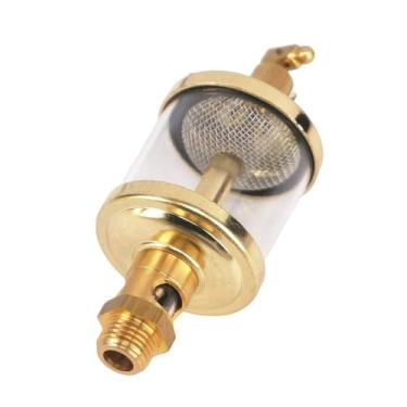 Imagem de Oil Cup, 1/4" 3/8" BSP Male X O.D 1.5"-4" Brass Coating Steel Sight Gravity Drip Feed Oiler Lubricator 1pc