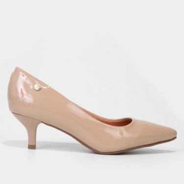 Imagem de Sapato Scarpin Vizzano Social Feminino Salto Baixo Original Verniz Con