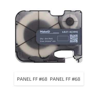 Imagem de MakeID Etiquetas de nylon multiuso com fita para etiquetadora industrial P31 - etiquetas contínuas versáteis para marcação de fios, identificação geral, laboratório e DataCom, 2,4 cm L, 6 m/rolo