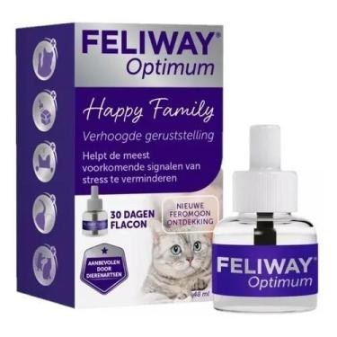 Imagem de Feliway Optimum  Refil 48 mL para Difusor Elétrico de Gatos  Calmante 