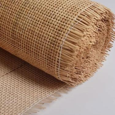Imagem de 20 Largura X 3.3 Pés Rolo De Tecido De Cana De Rattan Natural Para Projetos De Caning, Folha De Webbing De Cana, Cana De Malha Aberta Pré-tecida Para Cadeira De Caning, Armário De Artesanat