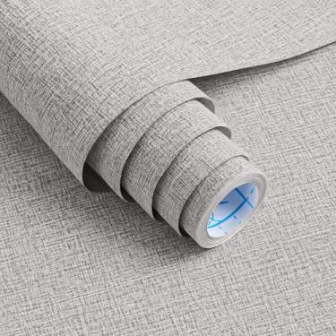 Imagem de Papel de parede removível, papel de parede autoadesivo à prova d'água texturizado para quarto, banheiro, paredes, armários e gavetas de móveis (39,9 cm x 499,9 cm)