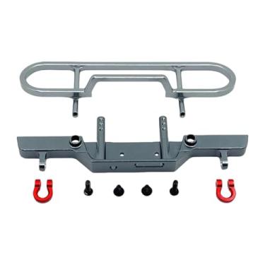 Imagem de harayaa Acessório de substituição resistente para barra de proteção frontal de alumínio 1/24, leve, fácil de instalar e reparar para Fcx24M D90, Cor Titânio