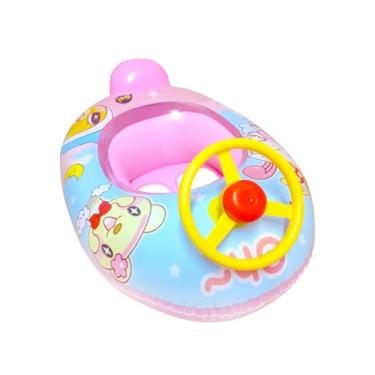Imagem de Boia Inflável Infantil Bote Bebe Volante Piscina Buzina