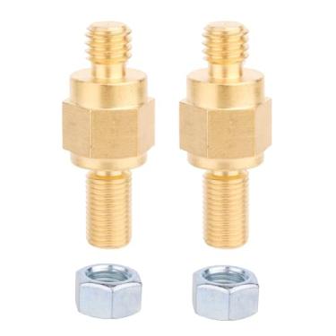 Imagem de 2 Peças de Extensores Parafuso Terminal Bateria Poste Lateral com Porcas, Terminais Bateria Latão de 0,95 cm para Sistema Elétrico Veículo para Ligação Energia Fiável