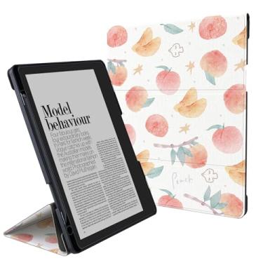 Imagem de Idocolors Capa de suporte para Kindle Scribe - Capa de couro Tri-Folio com suporte para caneta, hibernar/despertar automático - compatível com Kindle Scribe de 10,2 polegadas (versão 2022/2024