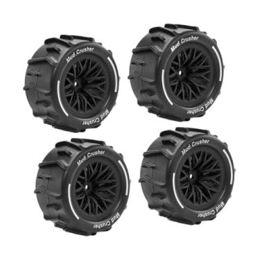 Imagem de JunZheHub 4 Peças de Pneus RC em Escala 1/18, Aros de Reposição, Acessórios, Peças de Reposição, Componentes Elegantes E Fáceis de Instalar para Typhon Granite, Preto