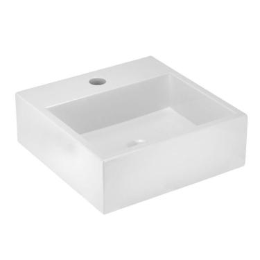 Imagem de Cuba De Apoio Banheiro Topazio Pedra 35x35cm Branco Standard