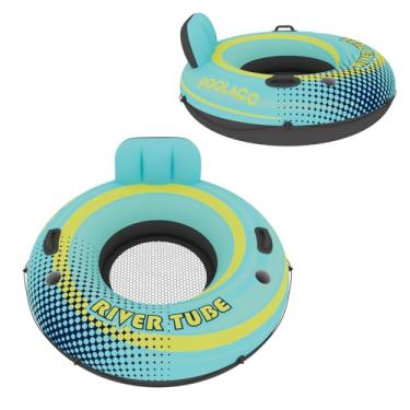 Imagem de Bóia Inflável Anel de Rafting - Encosto, Apoio para Braços e 2 Porta-Copos, Qualidade Premium, Ideal para Rios, Piscinas e Lagos, Adequada para Adultos