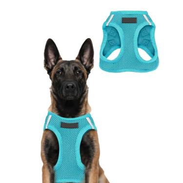 Imagem de Peitoral refletivo de malha respirável para cães e gatos pequenos, médios, seguro com anéis D LCC1235-01L