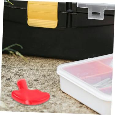 Imagem de 4 peças de motor a gasolina acionador de partida de recuo com aderência ergonômica antiderrapante para cortador de grama substituição de motosserra confortável de usar borracha macia vermelha