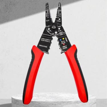 Imagem de Generic Cortador de descascador de fios multifuncional LCS-A0109 de 20 cm, ferramenta de decapagem de fios, 24-10 AWG