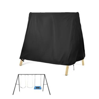 Imagem de Kasla Capa de balanço ao ar livre, impermeável e resistente, capa para pátio, conjunto de balanço com moldura A, rede de varanda e suporte de balanço para varanda - 295 cm C C x 192 cm L x 192 cm A