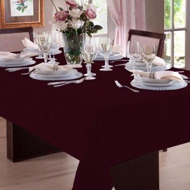 Imagem de Toalha de Mesa Quadrada Jacquard Admirare 8 Lugares, Carmim