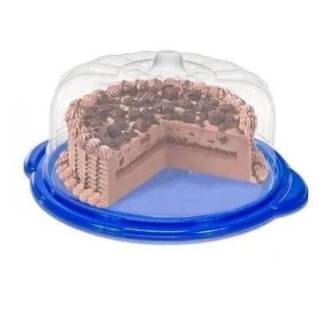 Imagem de Boleira Bandeja Prato Para Bolo Gold 30 Cm -  Erca Plastic