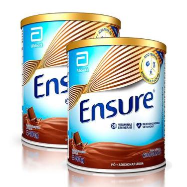 Imagem de Kit 2 Ensure Chocolate Suplemento Alimentar 400g