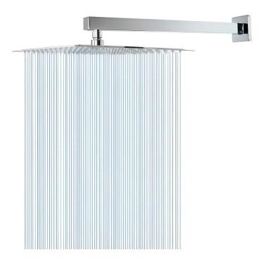 Imagem de Chuveirão Ducha Cromada Quadrado Slim 20X20 Inox Cromado Áre