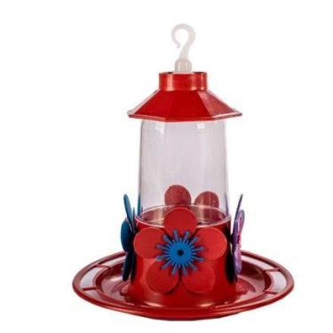 Imagem de Bebedouro para BeijaFlor Luxo Chapéu com Poleiro - MFC, Vermelho