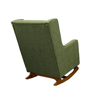 Imagem de Poltrona De Amamentação Balanço Diana Com Puff Boucle Verde