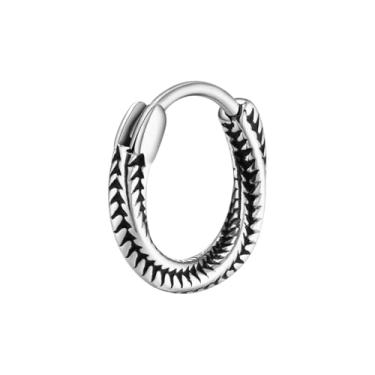 Imagem de Brincos de argola masculinos vintage 2026, à prova d'água, de aço inoxidável, brincos redondos para presente para o pai, seu amigo, acessório de moda para o estilo diário feminino