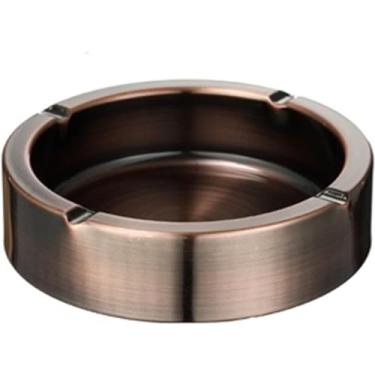 Imagem de Cinzeiro de metal de aço inoxidável grosso, sala de estar, quarto, cinzeiro, decoração antiga, bar de internet de hotel, cigarro, cinzeiro de charuto para casa (A,11,5 cm) (A 11,5 cm)